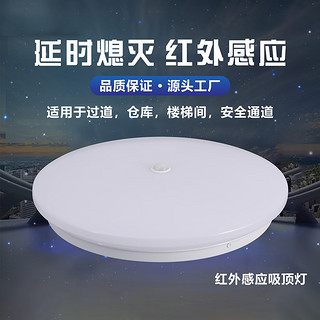 HDLED吸顶灯声控灯感应灯楼梯走廊楼道车库灯物业工程声控灯18W白光 声光控 18w 白光 直径33cm