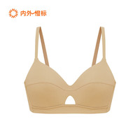 NEIWAI内外橙标经典新零敏丰盈文胸内衣女大胸无钢圈舒适贴合胸罩天丝 裸肤色 70D(S+)