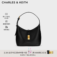 CHARLES & KEITH CHARLES&KEITH;大容量简约hobo腋下包托特包女包生CK2-2078232 Black M