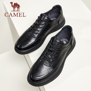 骆驼（CAMEL）2024柔软牛皮男鞋软底舒适通勤商务运动皮鞋 G14S155129 啡色 42