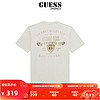 GUESS Originals 24年男士纯棉印花徽章圆领T恤-M4GI04K9XF1 G011-白色 L