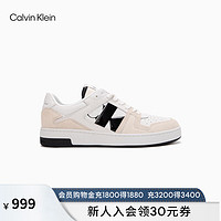 Calvin Klein Jeans24春夏男士潮流街头撞色拼接篮球运动休闲鞋YM00933 01W-月光白 40