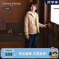 Teenie Weenie Kids小熊童装24早春男童宽松衬衫式夹克羽绒服 米色 120cm