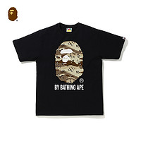 BAPE 男装春夏猿人头字母印花沙漠迷彩图案短袖T恤110039G