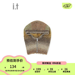 FIVE CM 5厘米 5CM it /FIVECM男款拉链针织帽时尚复古套头帽0405W3L04 GRE/墨绿色 M