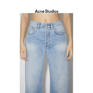 Acne Studios 女士丹宁秋冬宽松靴裤版型丹宁牛仔裤A00338 浅蓝色 24/30