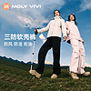 MOLY VIVI 魔力薇薇 冲锋软壳裤女2023秋冬加绒防风服滑雪裤登山直筒工装裤