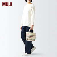 MUJI 印度手工织 小型托特包 购物袋 手提包 手拎包 原色 4S