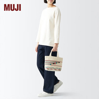 MUJI 印度手工织 小型托特包 购物袋 手提包 手拎包 原色 4S