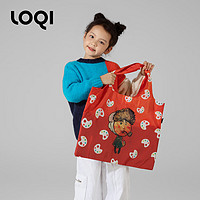 LOQI&宋洋美术kids系列儿童收纳分类整理包旅行双肩背包便携斜挎 波点女孩收纳袋