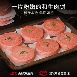 牛肉生鲜  和牛牛肉 汉堡饼 儿童早餐食材 牛肉饼-10片装1KG