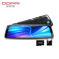ddpai盯盯拍盯拍行车记录仪e32k高清前后双录全面屏