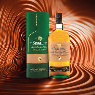 苏格登（Singleton）格兰杜兰 15年 苏格兰 单一麦芽威士忌 1000ml 礼盒装 洋酒 大容量装