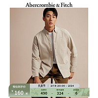 Abercrombie & Fitch 男装刺绣Logo复古牛津长袖衬衫 330222-1