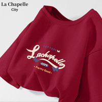 La Chapelle City 拉夏贝尔纯棉衣服短袖t恤女春夏款2024百搭宽松打底衫上衣女