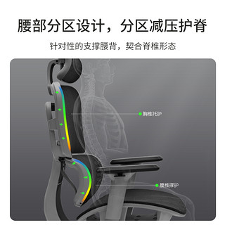BAJIUJIAN 八九间 人体工学椅子电脑椅护腰学习办公座椅家用舒适久坐电竞椅