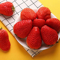 恰货郎红颜99草莓新鲜水果整箱2.5斤拍2合1箱5斤 单果20-30克 甄选奶油红颜草莓 2.5斤 彩箱装 1斤装（含彩箱5斤起拍）