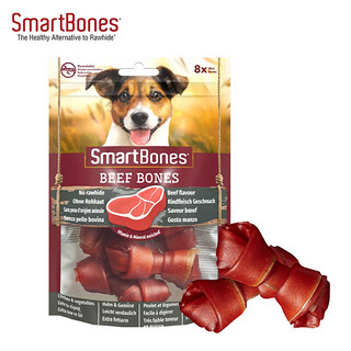SmartBones 宠物狗狗零食磨牙棒 牛肉味迷你洁牙骨-8支装