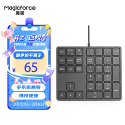 Magicforce 魔蛋 数字小键盘 有线键盘电脑办公外接小键盘兼容macUSB接口 NK300黑色