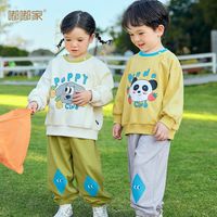 DUDUJIA嘟嘟家宝宝套装春秋儿童上衣洋气男童衣服两件套秋款女童秋季童装