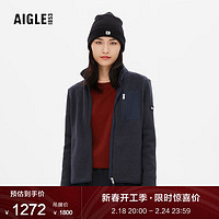 AIGLE艾高秋冬AAW22WFLE010女士户外休闲保暖全拉链抓绒衣外套 帝国深蓝 AA524 40(170/92A)