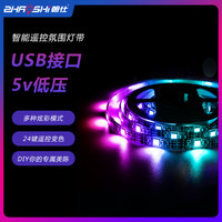 ZHAOSHI 朝仕 rgb灯带低压灯条氛围灯usb自粘智能led灯电脑电竞房装饰幻彩流水