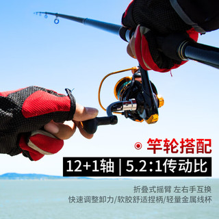 清水 鱼竿海竿套装远投竿抛竿高碳素超轻超硬长节钓竿海杆全套海钓竿