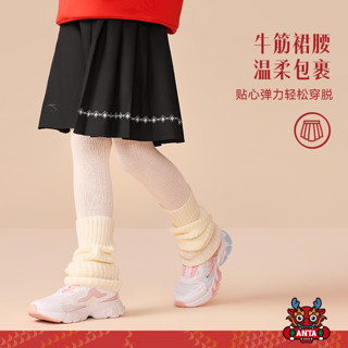 新年龙服|安踏女童裙子2024春季半身裙新年喜庆裙子