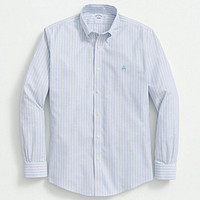 Stretch  Cotton Non-Iron Oxford Polo Button-Down Collar, Outline Striped Shirt