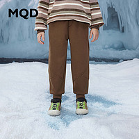 MQD童装男大童冬季休闲运动针织裤 咖啡 160cm