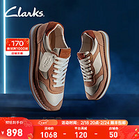 Clarks其乐工艺系列托尔休闲跑鞋时尚运动鞋休闲德训鞋男 复古橘色 261677684(女款) 35