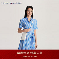 TOMMY HILFIGER 24春季女简约小巧金属字母多卡位斜挎手机包AW0AW16005 白色YBL OS