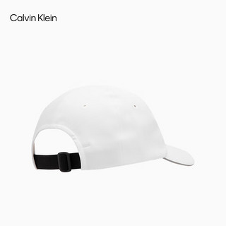 Calvin Klein运动24春夏男士简约字母可调节扣跑步弯檐棒球帽PX0321 127-月光白 OS