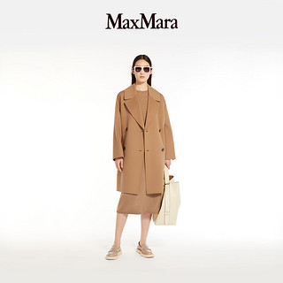 MaxMara 2024早春女装双排扣绵羊毛大衣9011104106 045 38