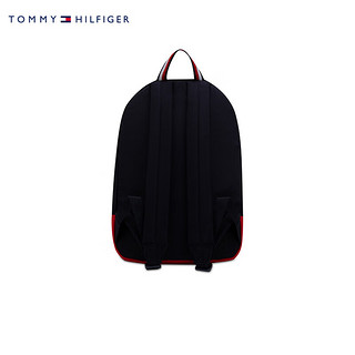 TOMMY HILFIGER 24春季男装撞色拼接通勤学院风书包双肩背包69J3215 黑色410 NS