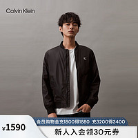 Calvin Klein Jeans24春夏男通勤刺绣字母棒球领飞行员夹克外套J325903 BEH-太空黑 L