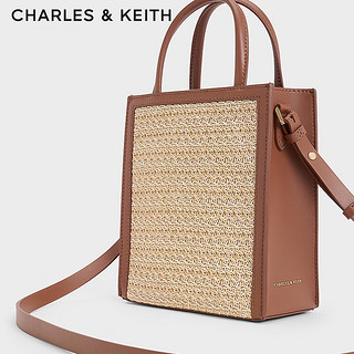 CHARLES & KEITH CHARLES&KEITH24春复古手提托特包斜挎小方包女CK2-30782325-1 Multi综合色 S