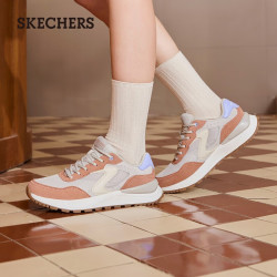 斯凯奇女士单鞋_skechers 斯凯奇 时尚休闲板鞋177725 棕色/多彩色/br