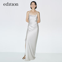 edition【董洁同款】【精英衣橱】2024春新款三醋酸立裁轻奢吊带礼服裙