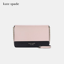 Kate Spade 凯特丝蓓 KS奢侈品 女士粉色皮质单肩斜跨链条小方包PWRU7864 195