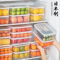 家の物语（KATEI STORY）日本原装进口冰箱收纳盒冷冻冷藏盒可微波加热密封水果盒大号储物 收纳保鲜盒大号 单件装 3L