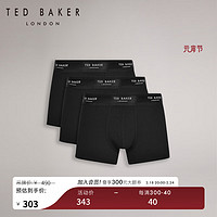 Ted Baker冬棉混纺透气三条装平角内裤264075 黑色 L