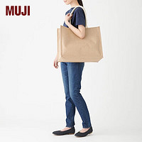 MUJI 無印良品 黄麻 简易收叠购物袋A3 收纳包 手提包 手提袋  购物袋 长36.5*宽46*高22cm 1S
