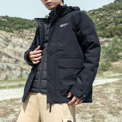 jackwolfskin狼爪三合一冲锋衣户外防水防风外套600蓬羽绒内胆5121332