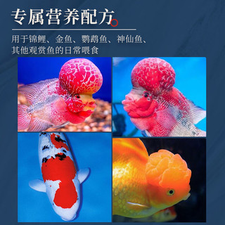 宠翰 鱼食锦鲤饲料1kg 观赏鱼金鱼小颗粒鱼粮增体增色增艳上浮型不浑水育成通用鱼料