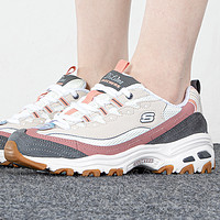 88VIP：SKECHERS 斯凯奇 休闲鞋女鞋D'LITES复古熊猫鞋缓震厚底老爹鞋11947-NTPH