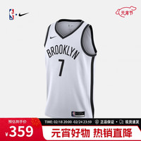 NIKE 耐克 篮网队杜兰特Association SW男球衣篮球服NBA-耐克CW3584训练背心 篮网队 L