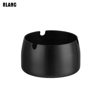 RLANC 瑞兰克 金属烟灰缸 创意家用办公室烟缸 防风黑色