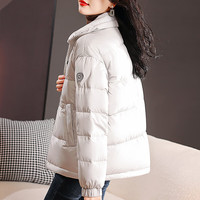 GUDISI 古地斯 羽绒服男女短款加厚立领面包情侣宽松外套MXG2427 灰色 S