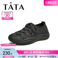 他她(TATA)Tata/他她秋时尚简约百搭休闲鞋女鞋WZE02CM3 黑色 38